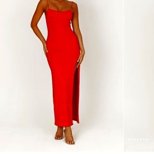 Meshki Addison recycled nylon cupped maxi dress